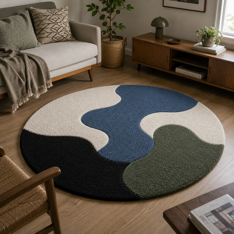 Sericrest Rug hand-tufted wool and bamboo silk rug