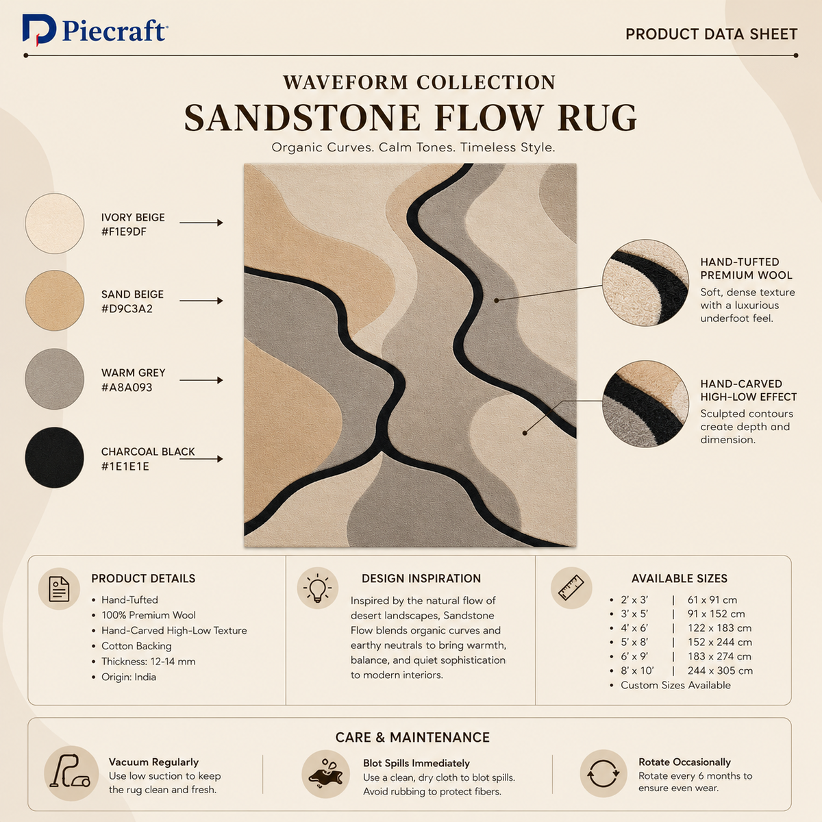 Sandstone Flow Rug