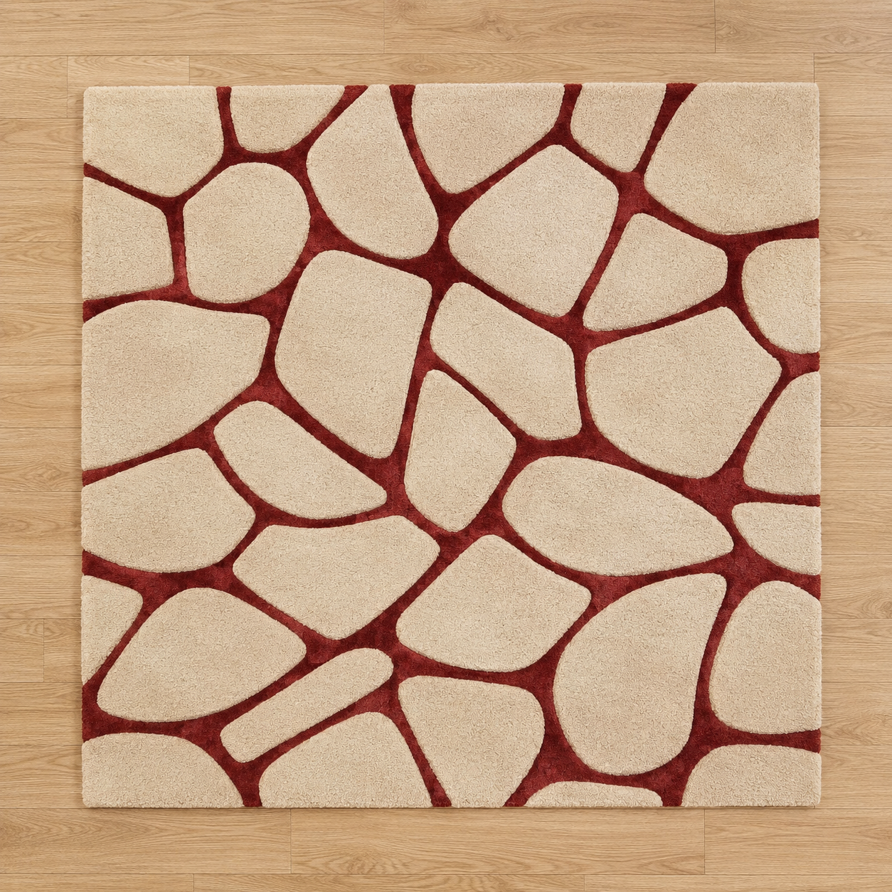 Crimson Pebble Rug texture and craftsmanship detail
