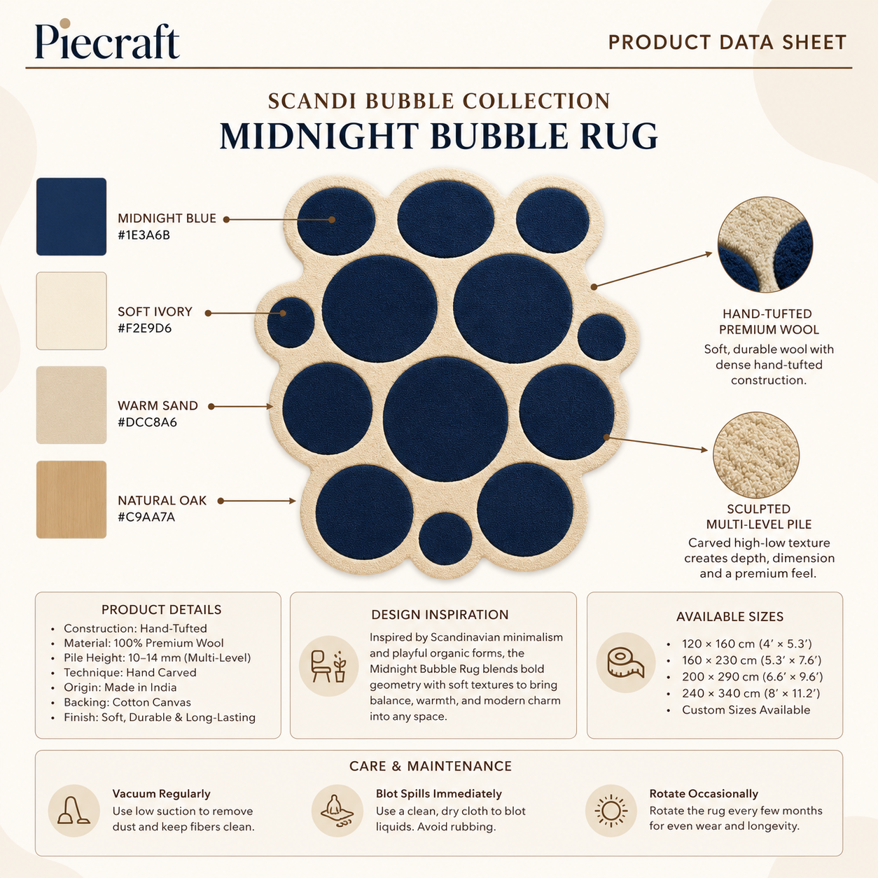 Midnight Bubble Rug