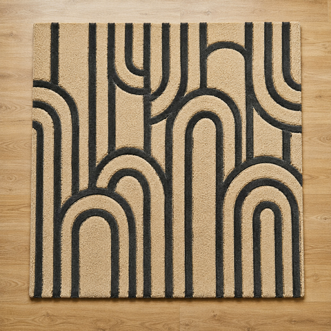 Moderno Arches Rug hand-tufted wool and bamboo silk rug – view 2