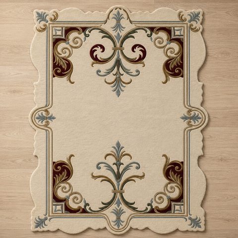Regal Arch Rug hand-tufted wool and bamboo silk rug – view 2