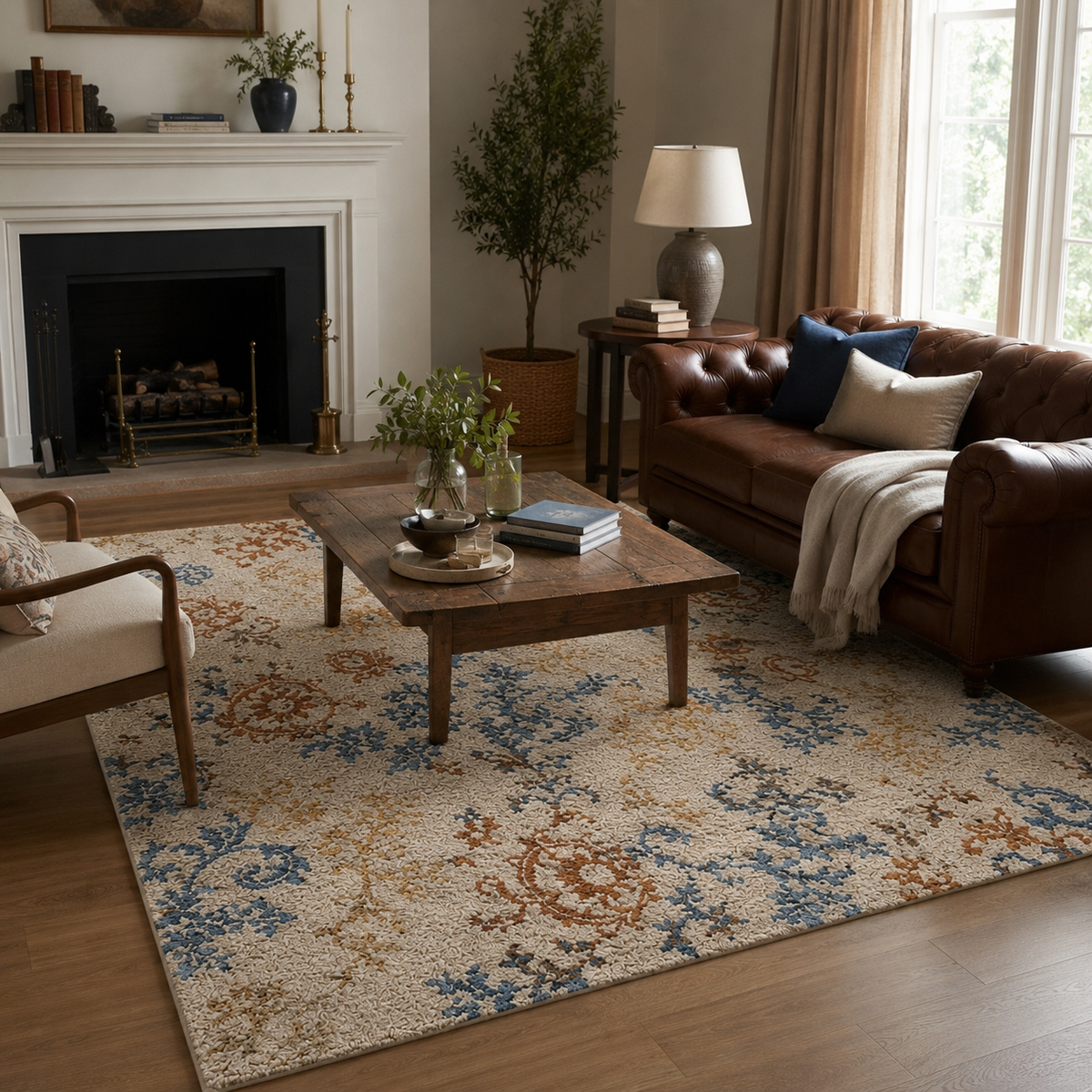 Vintage Floral Rug