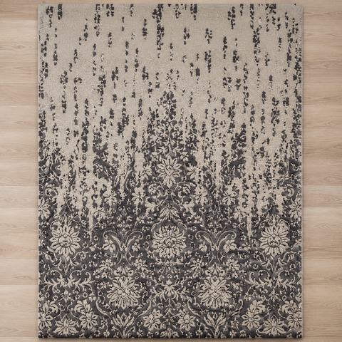 Twilight Ornament Rug hand-tufted wool and bamboo silk rug – view 2