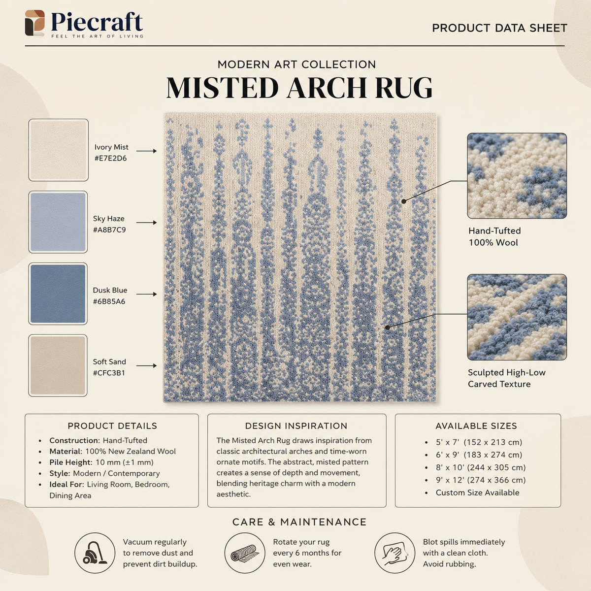 Misted Arch Rug