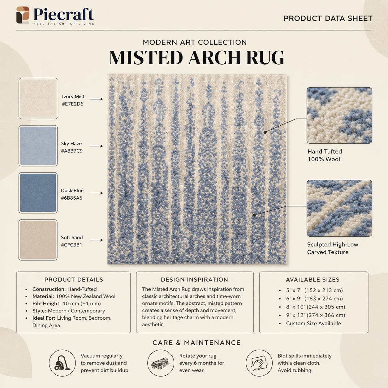 Misted Arch Rug