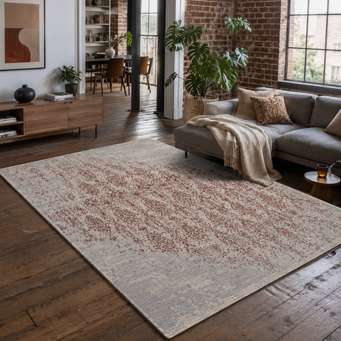 Faded Ornament Rug hand-tufted wool and bamboo silk rug