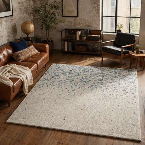 Frosted Damask Rug hand-tufted wool and bamboo silk rug