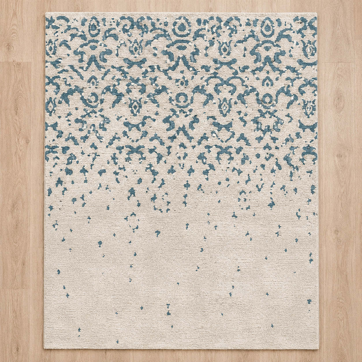Frosted Damask Rug texture and craftsmanship detail