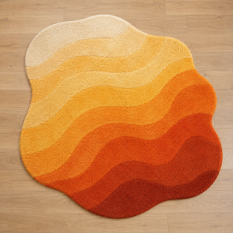 Amber Dune Rug hand-tufted wool and bamboo silk rug – view 2