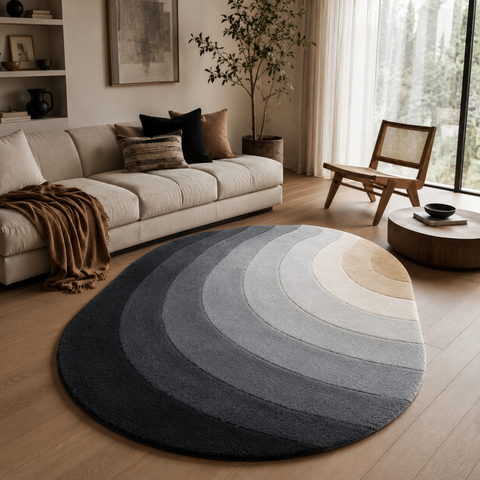 Alpine Contur Rug hand-tufted wool and bamboo silk rug