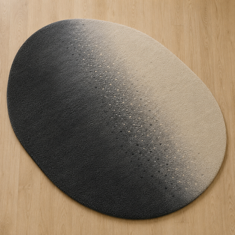 Midnight Aurora Rug hand-tufted wool and bamboo silk rug – view 2