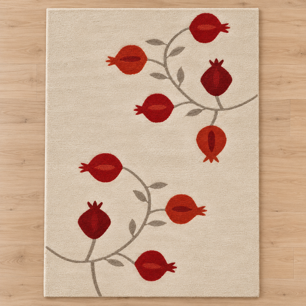 Pomegranate Trail Rug texture and craftsmanship detail