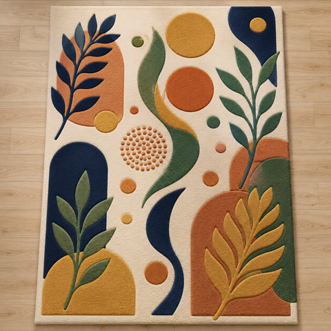 Sunset Grove Rug hand-tufted wool and bamboo silk rug – view 2