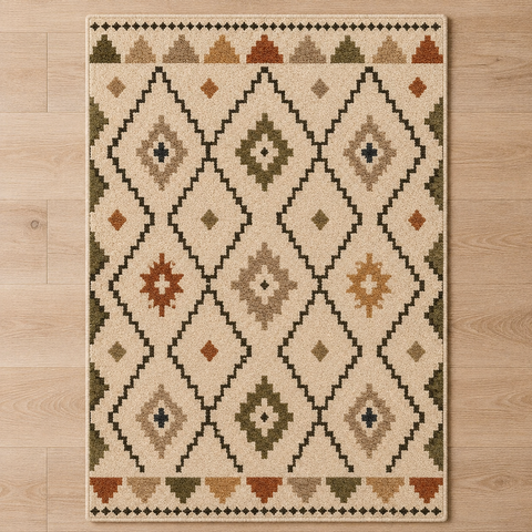 Desert Charm Rug hand-tufted wool and bamboo silk rug – view 2