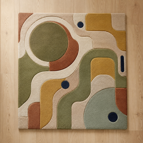 Terra Arc Rug hand-tufted wool and bamboo silk rug – view 2