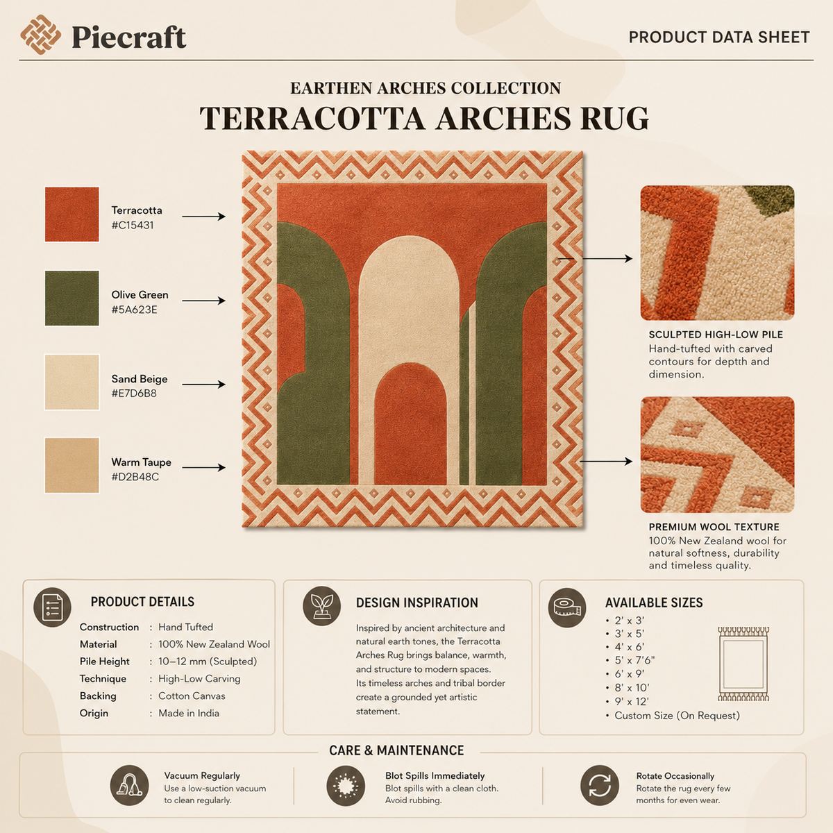 Terracotta Arches Rug