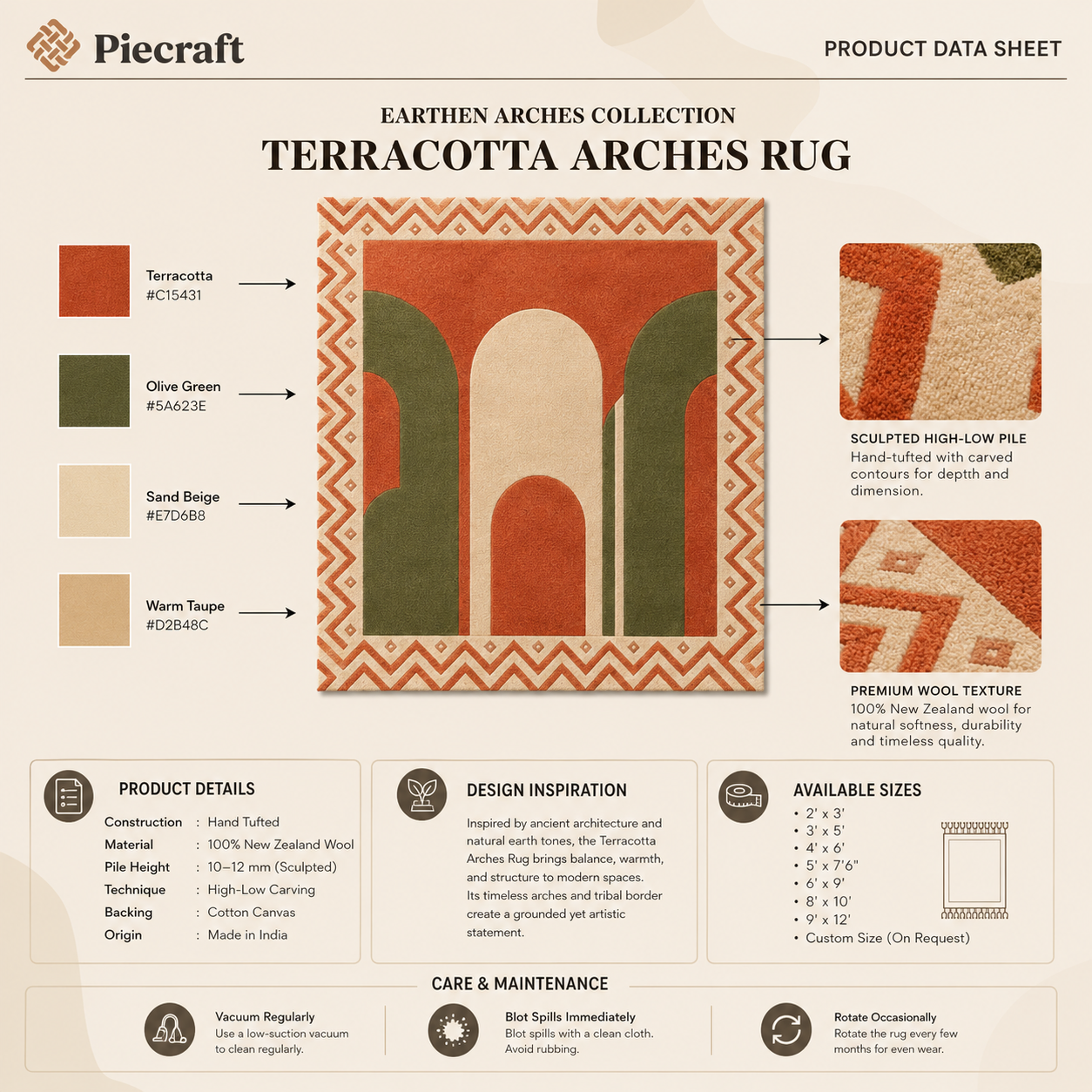 Terracotta Arches Rug