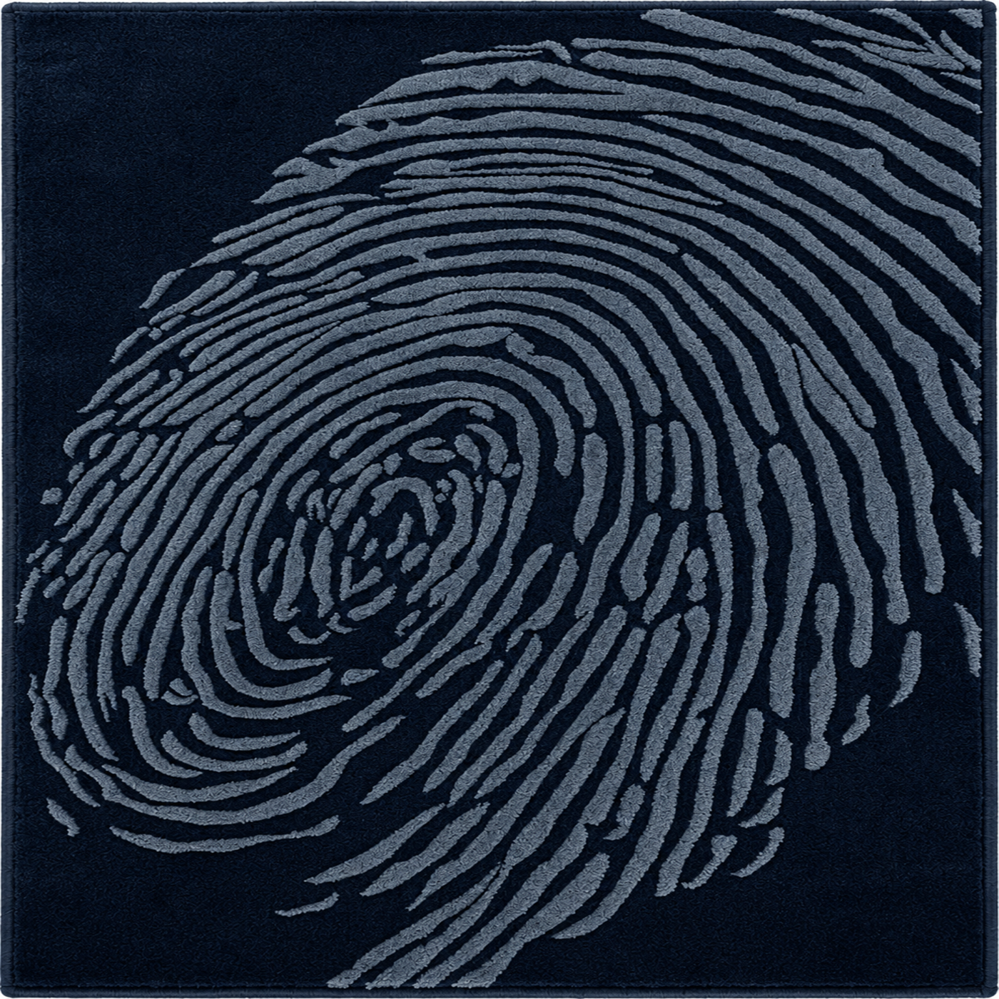 Whorl Indigo Rug texture and craftsmanship detail