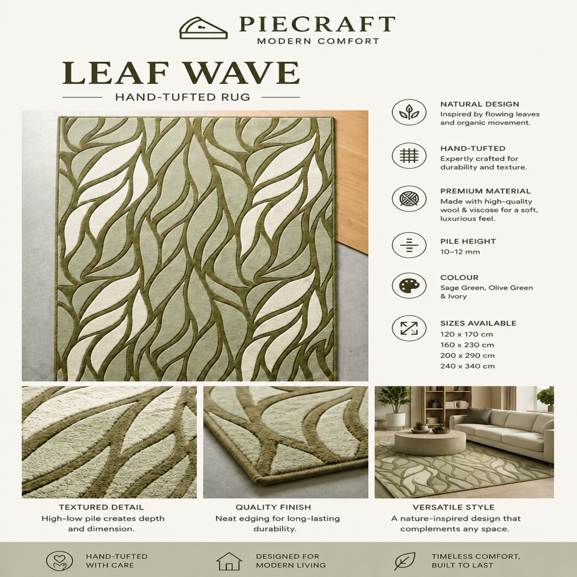 Leaf Wave Rug