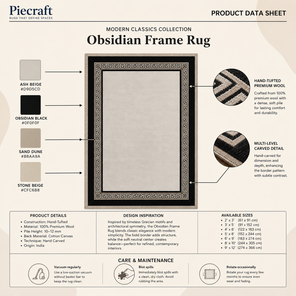 ObsidianFrame Rug