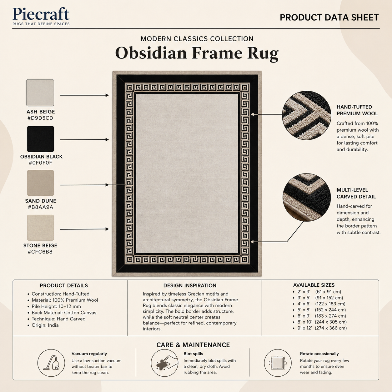 ObsidianFrame Rug