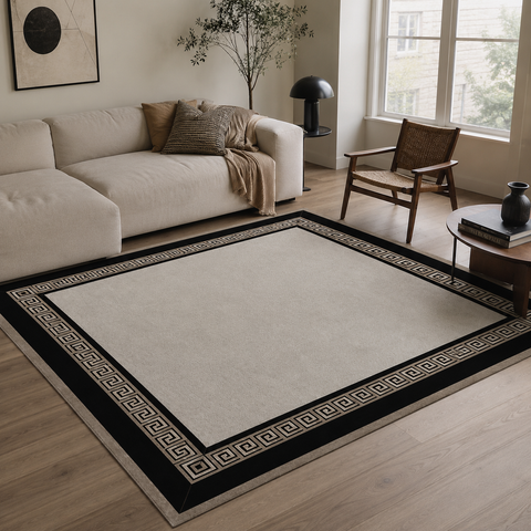 ObsidianFrame Rug hand-tufted wool and bamboo silk rug