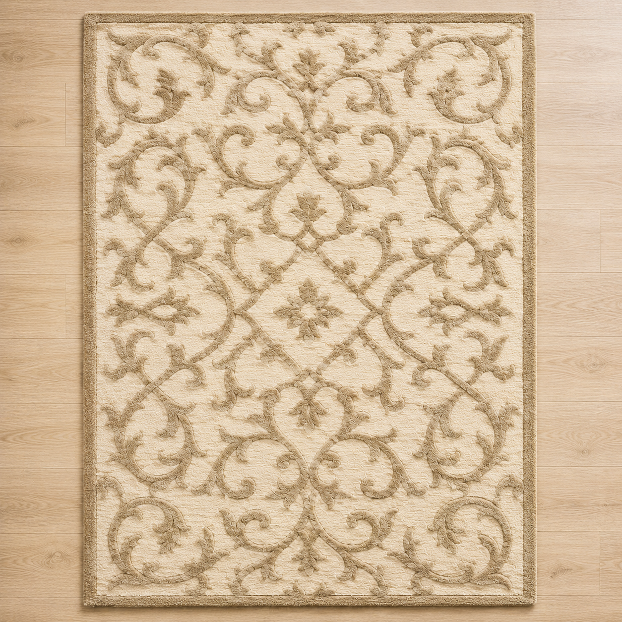 Oakley Scroll Rug texture and craftsmanship detail