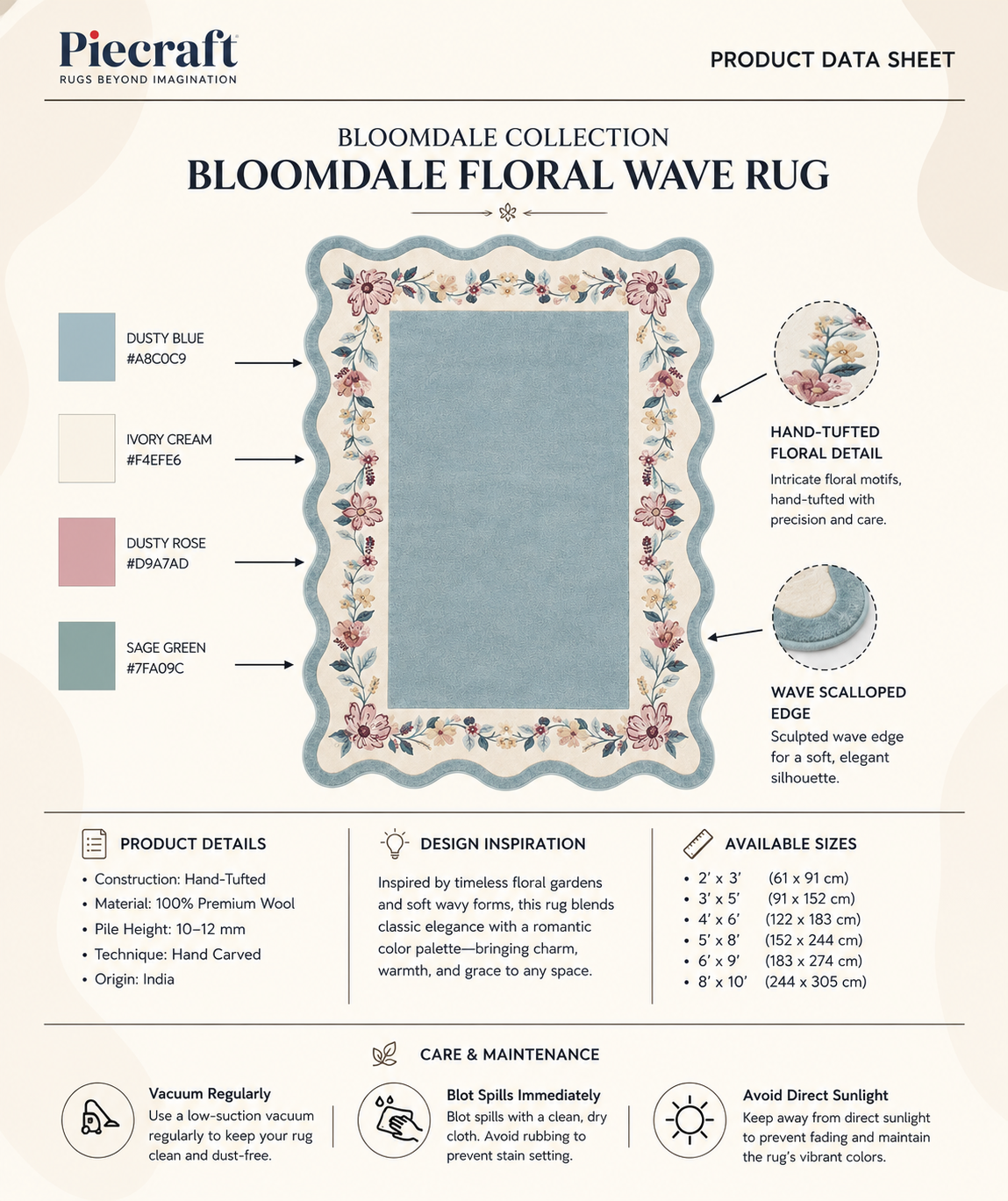 Bloomdale Floral Wave Rug