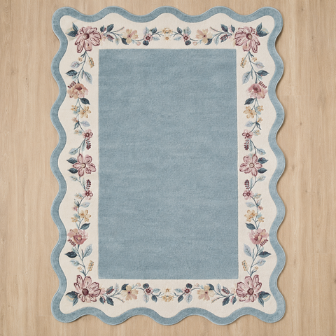 Bloomdale Floral Wave Rug hand-tufted wool and bamboo silk rug – view 2