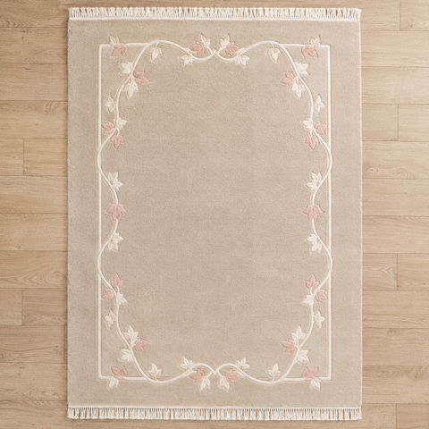 Ivy Whisper Rug hand-tufted wool and bamboo silk rug – view 2