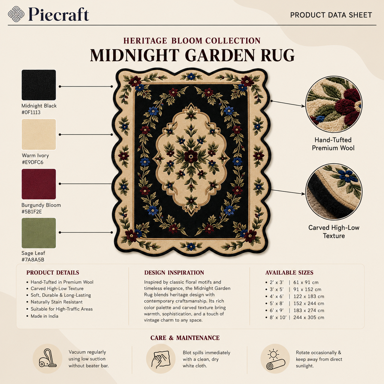 Midnight Garden Rug