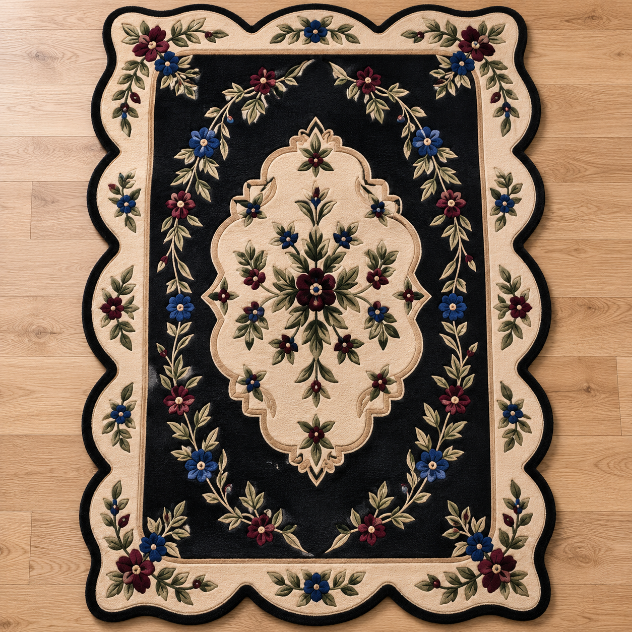 Midnight Garden Rug texture and craftsmanship detail