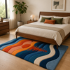 Abstract Waves On Plush Rug