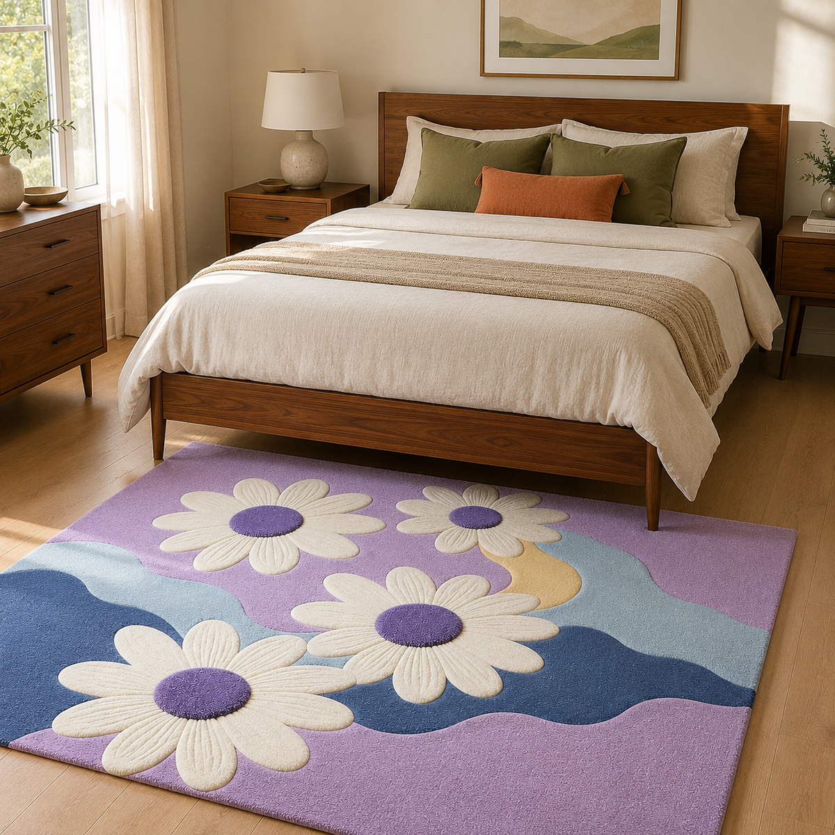 Whimsical Floral Rug