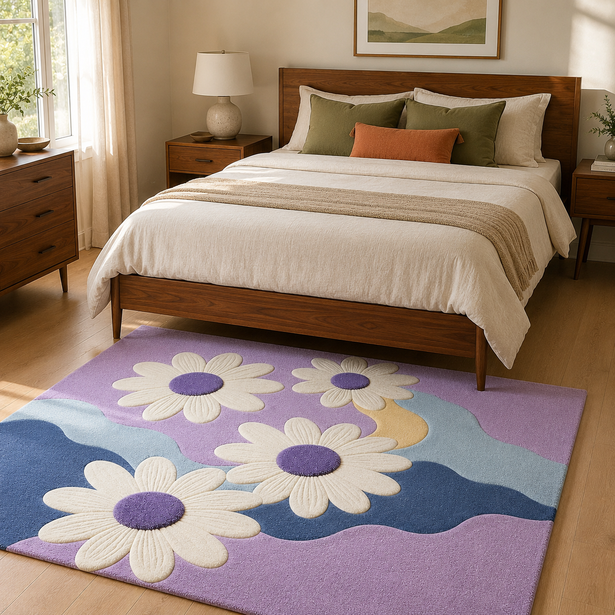 Whimsical Floral Rug