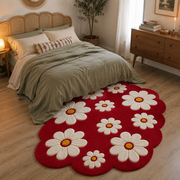 Crimson Daisy Rug