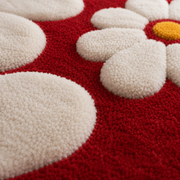 Crimson Daisy Rug