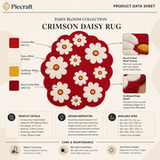 Crimson Daisy Rug