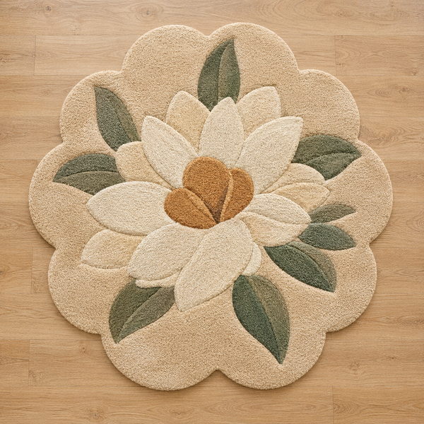 Petal Haven floral hand-tufted rug with delicate garden-inspired patterns for bedroom