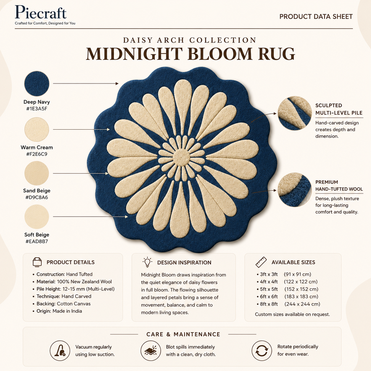 Midnight Bloom Rug