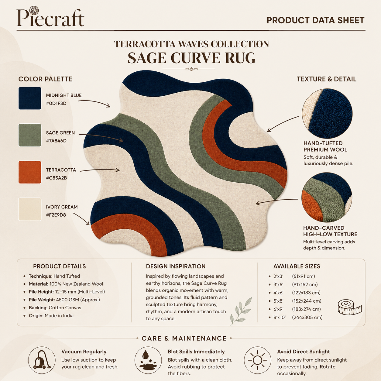Sage Curve Rug