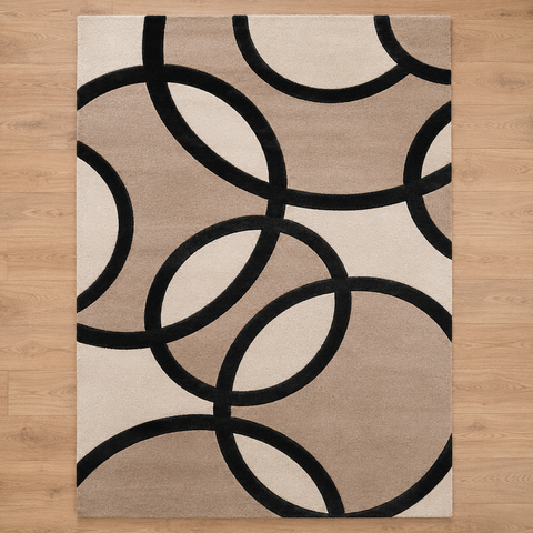 Cirque Sand Rug hand-tufted wool and bamboo silk rug – view 2