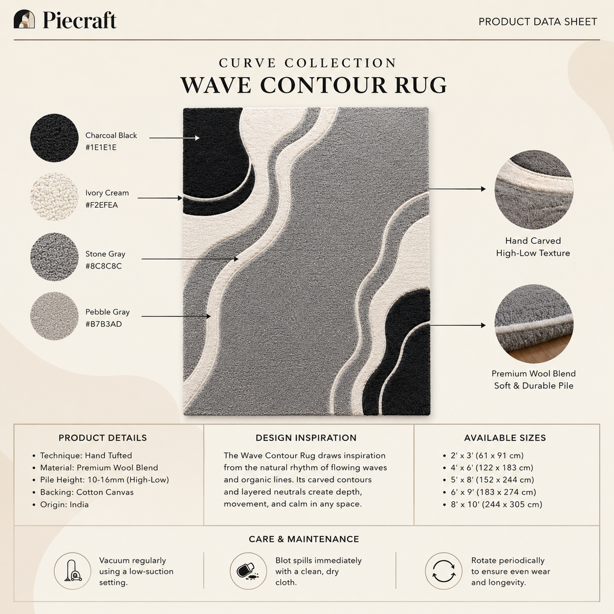 Wave Contour Rug