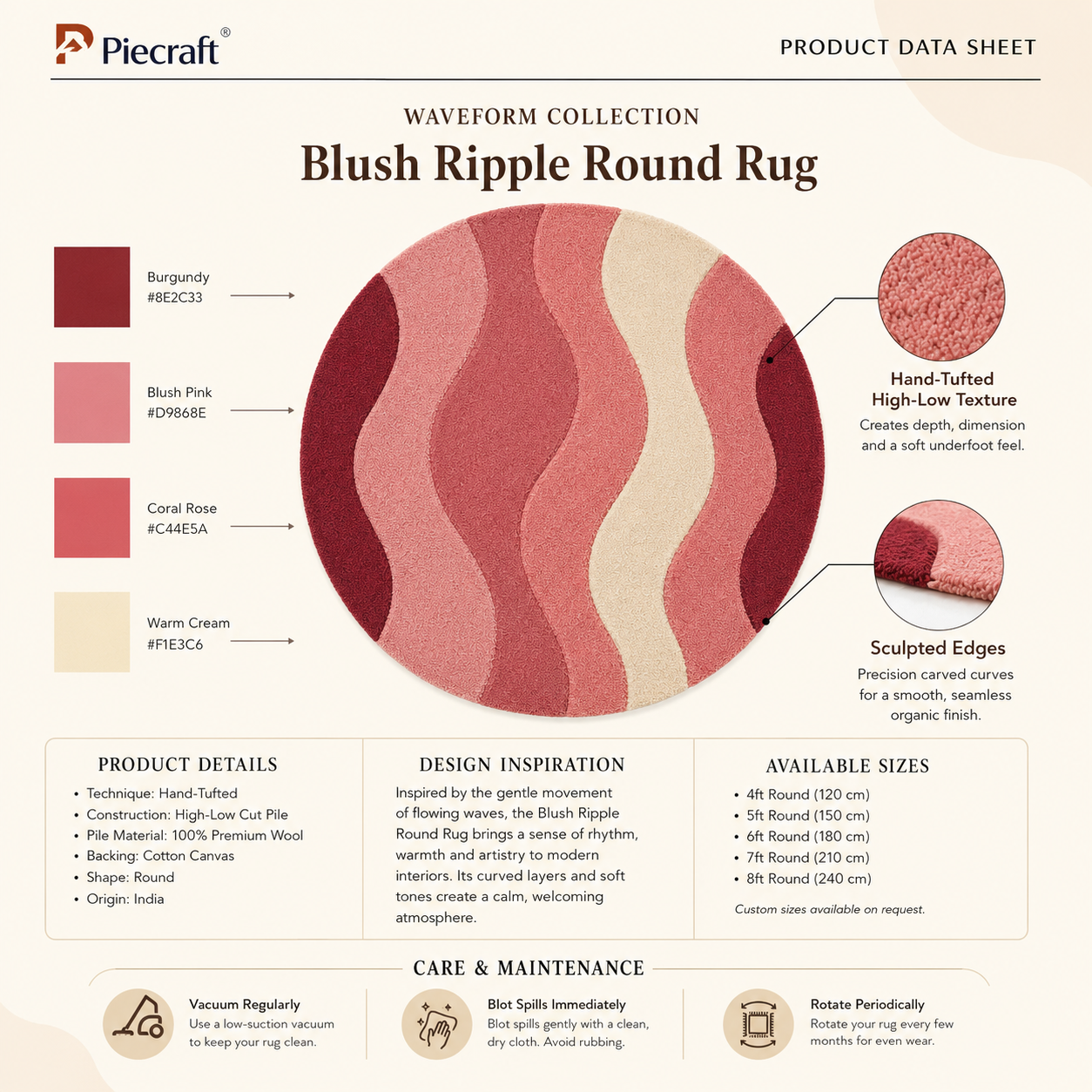 Blush Ripple Rug