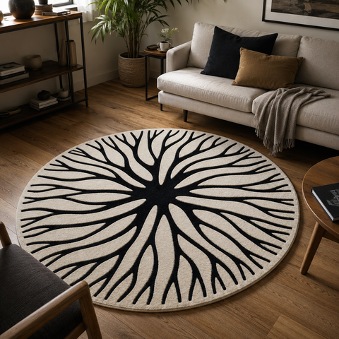 Arboris Rug hand-tufted wool and bamboo silk rug