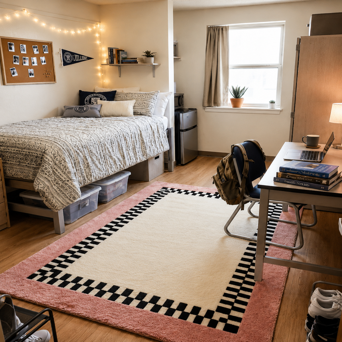 Pink Border Rug