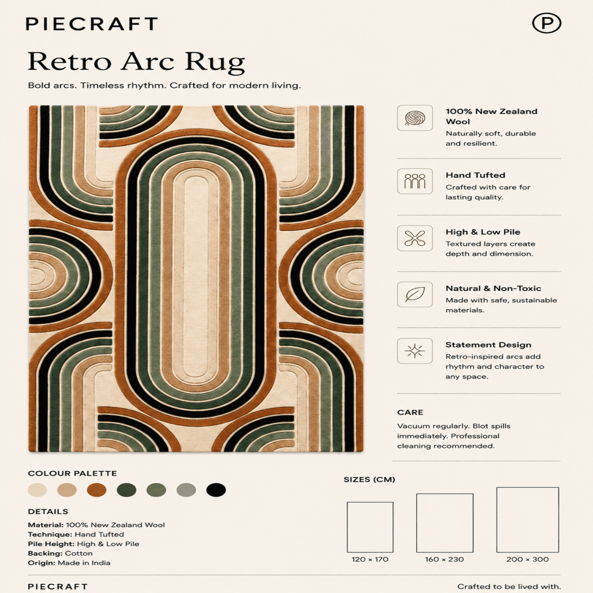 Retro Arc Rug