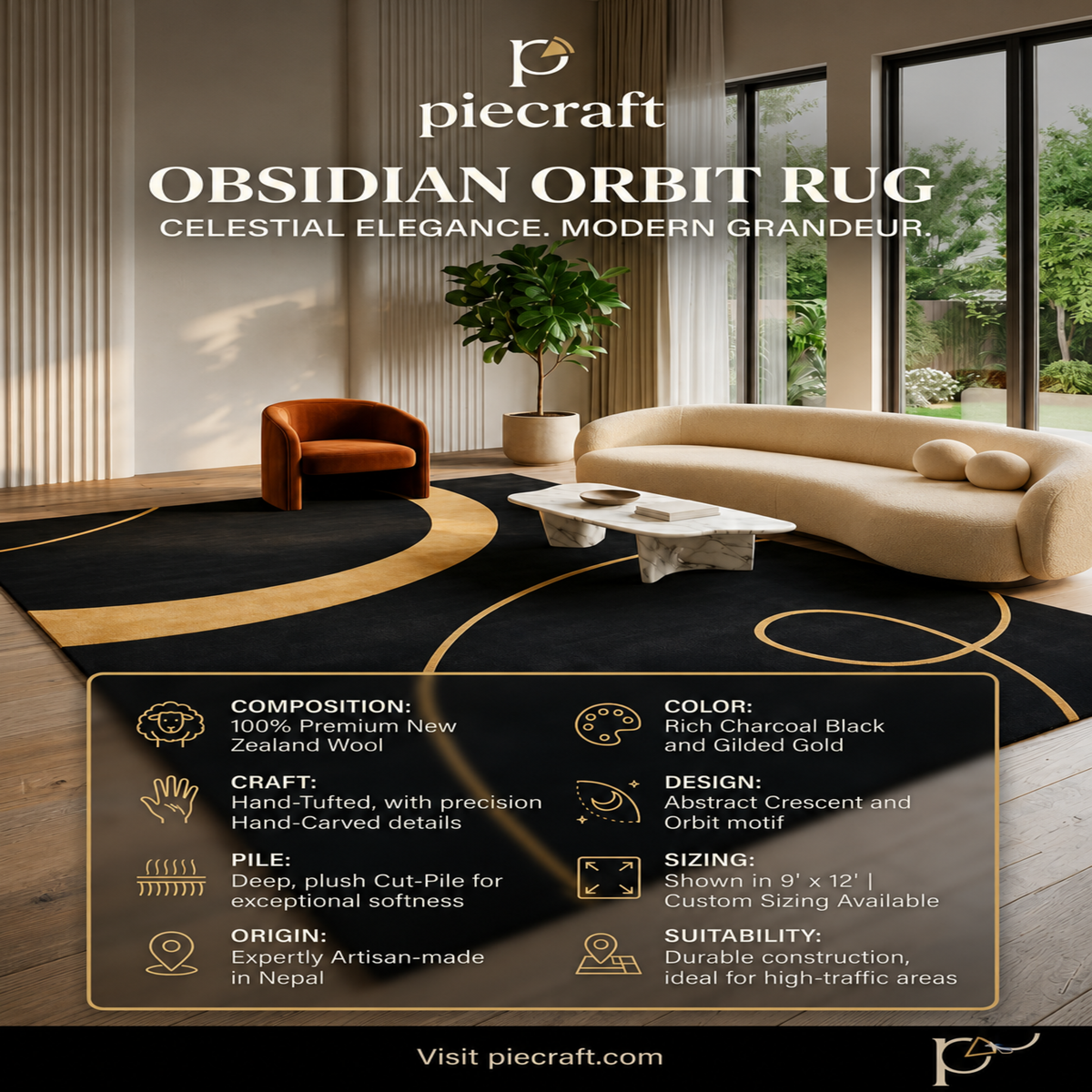 Obsidian Rug