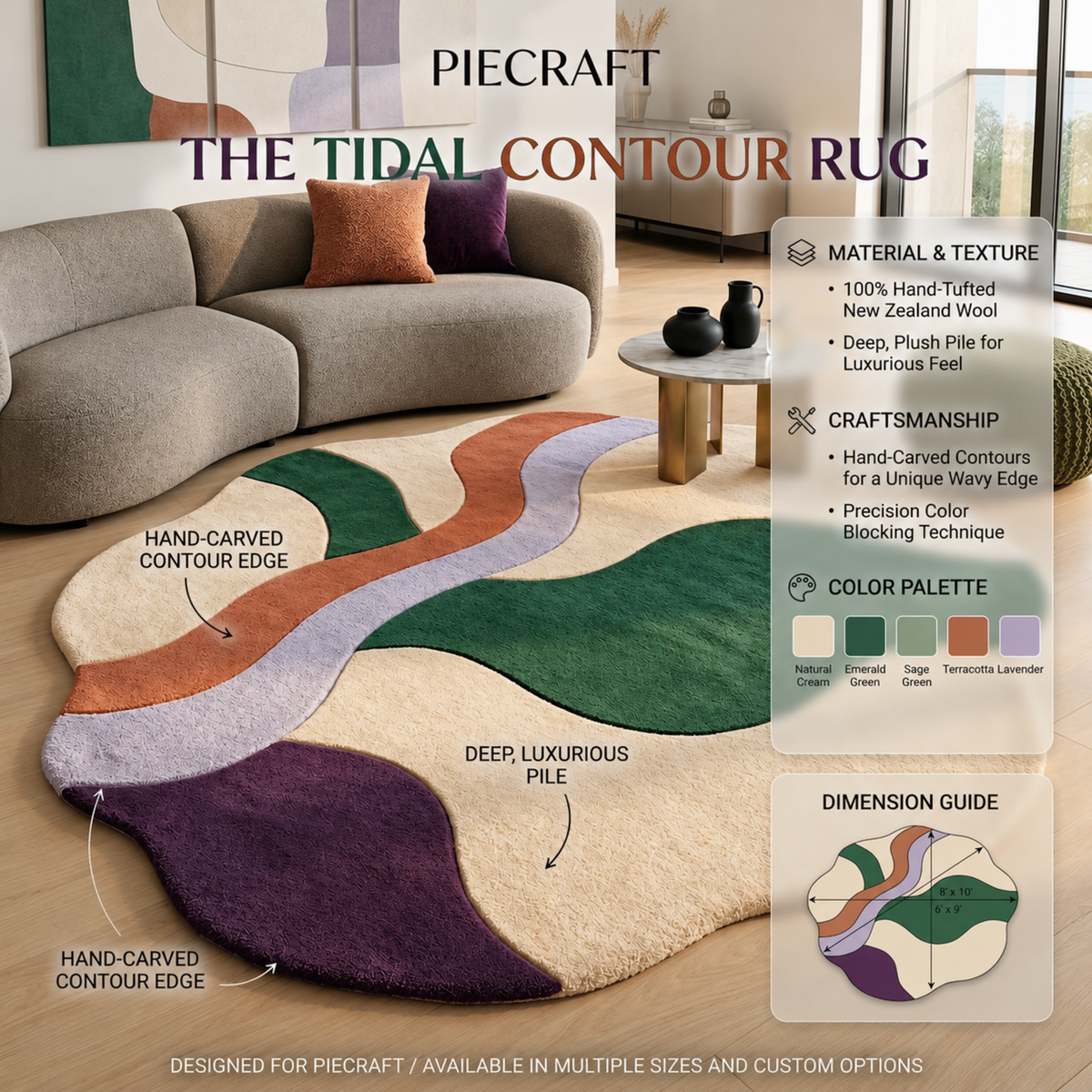 Tidal Contour Rug